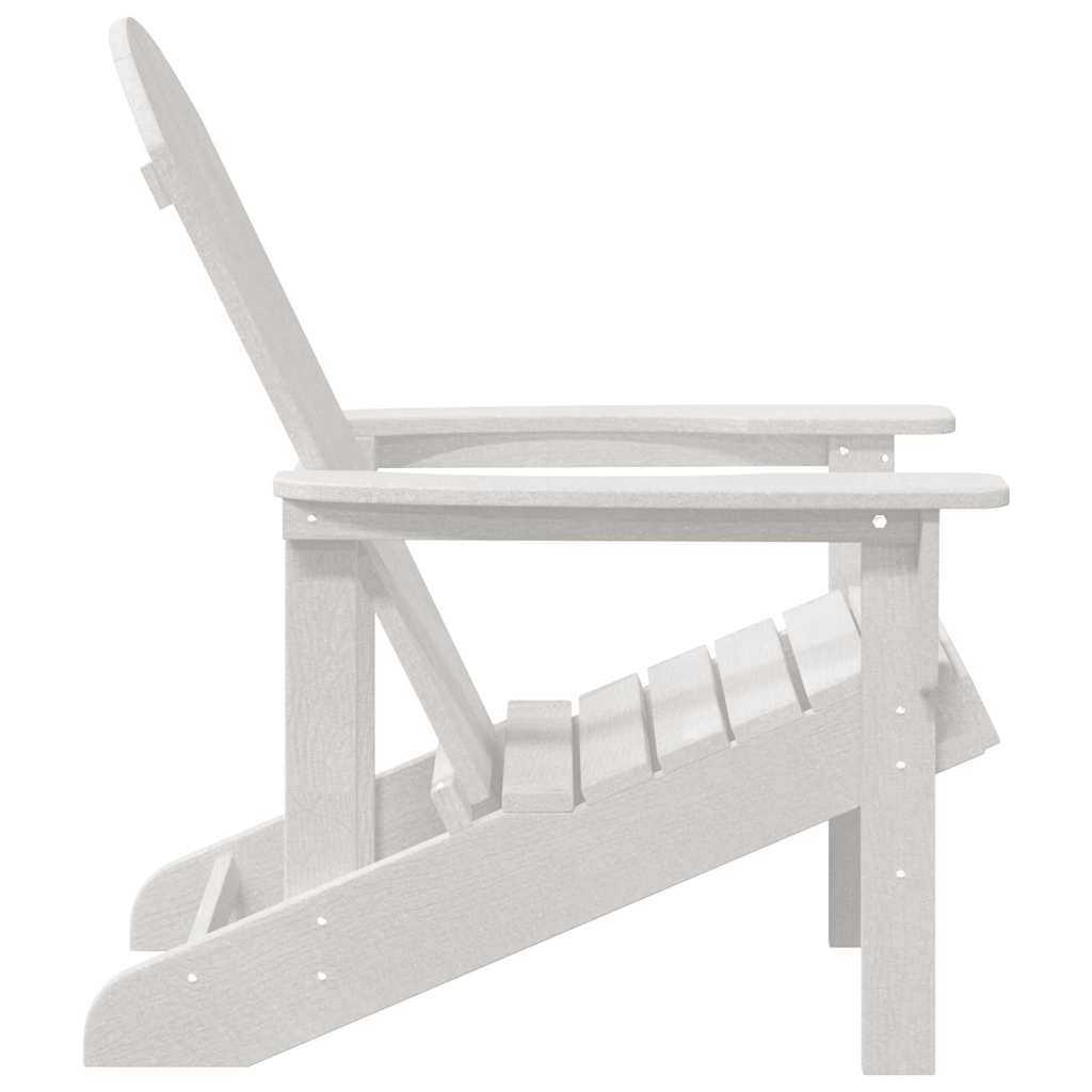vidaXL Sedia Adirondack Bianco 74 x 82 x 92cm Plastica