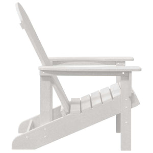 vidaXL Sedia Adirondack Bianco 74 x 82 x 92cm Plastica