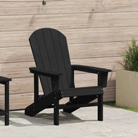 vidaXL Sedia Adirondack Nero 74 x 82 x 92cm Plastica