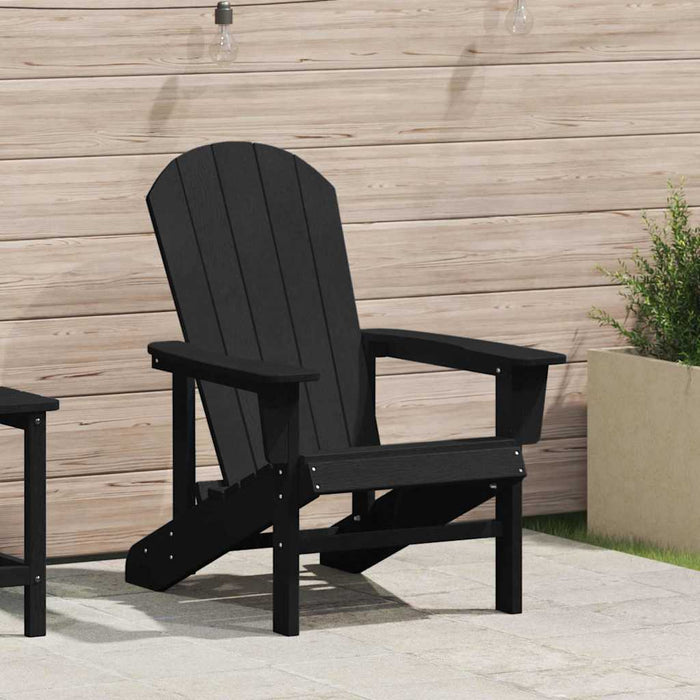 vidaXL Sedia Adirondack Nero 74 x 82 x 92cm Plastica