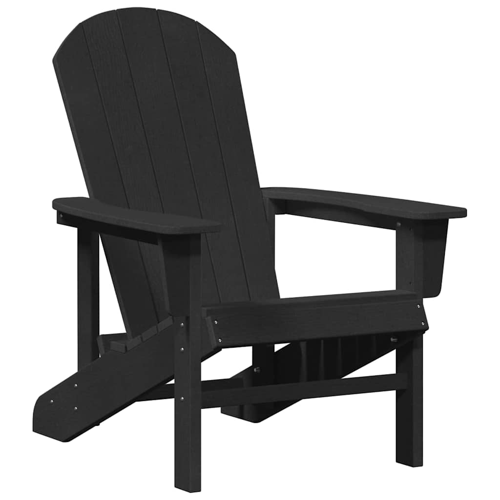 vidaXL Sedia Adirondack Nero 74 x 82 x 92cm Plastica