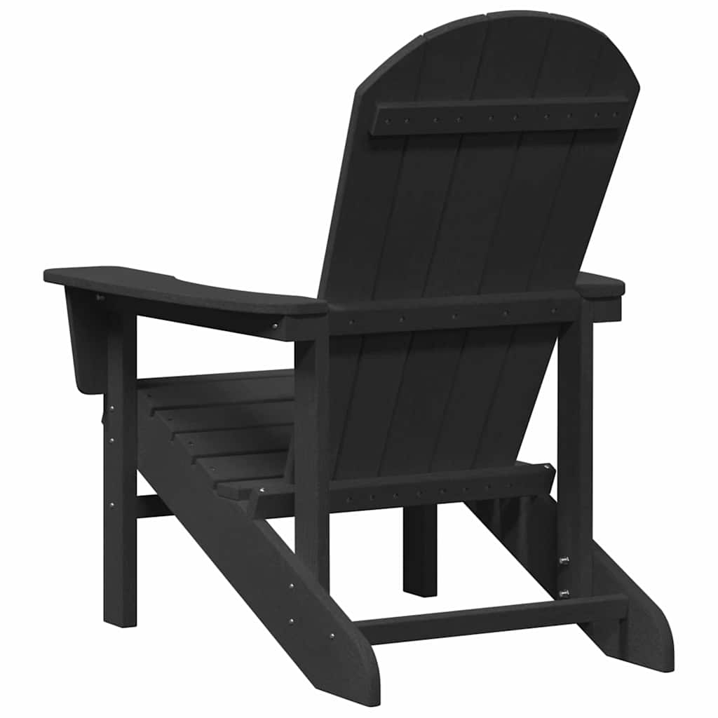 vidaXL Sedia Adirondack Nero 74 x 82 x 92cm Plastica