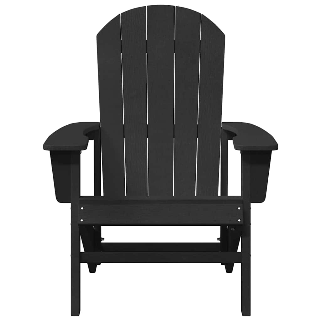 vidaXL Sedia Adirondack Nero 74 x 82 x 92cm Plastica