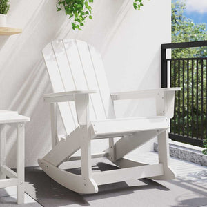 Poltrona a dondolo Adirondack Bianco 73.5 x 92 x 90cm Plastica 42006625