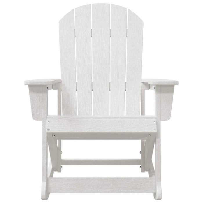 Poltrona a dondolo Adirondack Bianco 73.5 x 92 x 90cm Plastica 42006625