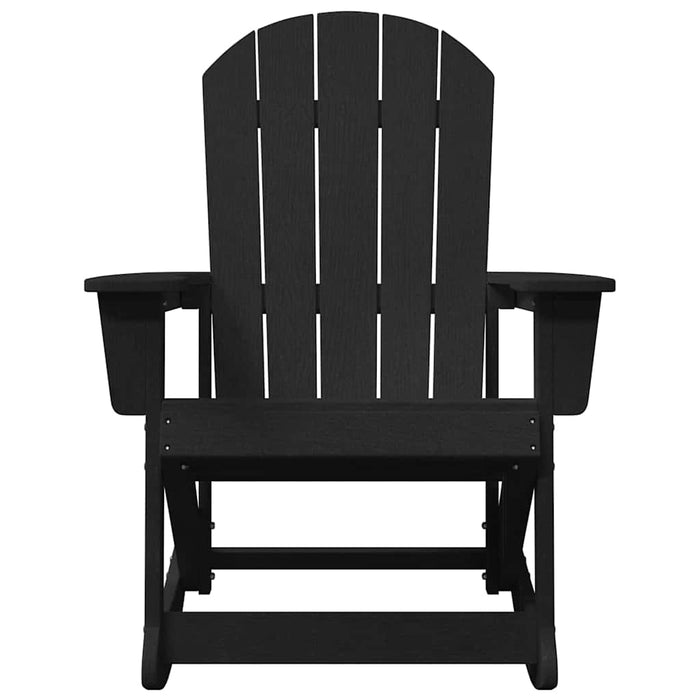 Poltrona a dondolo Adirondack Nero 73.5 x 92 x 90cm HDPE 42006627