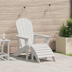 vidaXL Sedia Adirondack Bianco 74 x 82 x 92cm Plastica