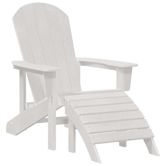 vidaXL Sedia Adirondack Bianco 74 x 82 x 92cm Plastica