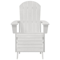 vidaXL Sedia Adirondack Bianco 74 x 82 x 92cm Plastica