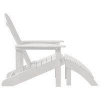 vidaXL Sedia Adirondack Bianco 74 x 82 x 92cm Plastica