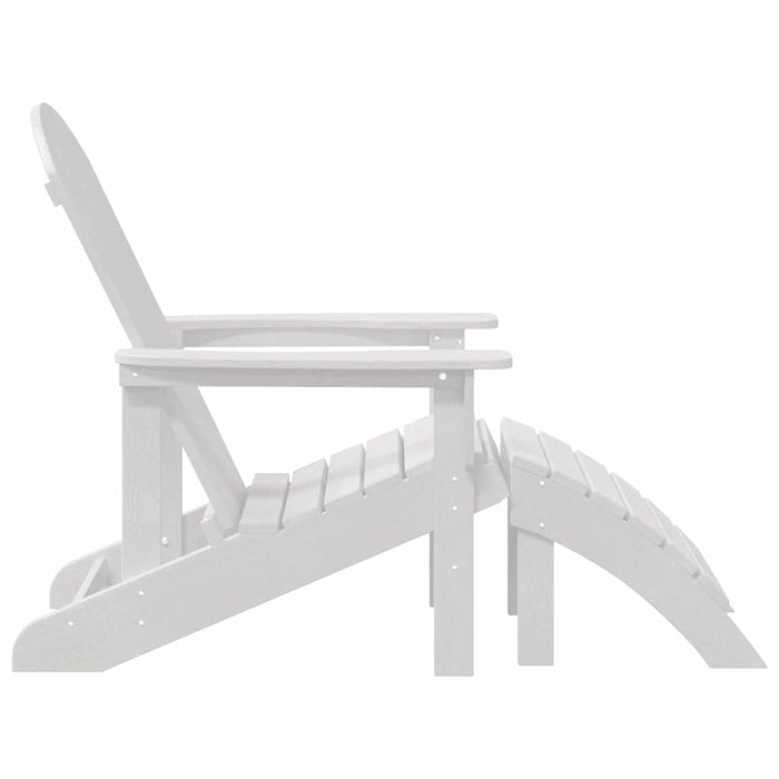 vidaXL Sedia Adirondack Bianco 74 x 82 x 92cm Plastica
