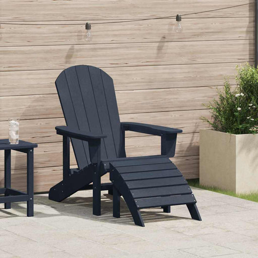 vidaXL Sedia Adirondack Navy 74 x 82 x 92cm Plastica
