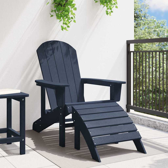 vidaXL Sedia Adirondack Navy 74 x 82 x 92cm Plastica