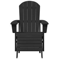 vidaXL Sedia Adirondack con cuscino Nero 74 x 82 x 92cm Plastica