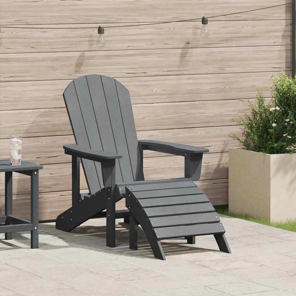 Sedia Adirondack Grigio chiaro 74 x 82 x 92cm HDPE 42006632
