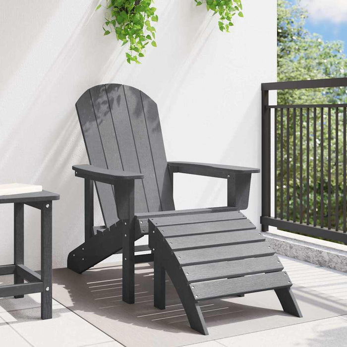 Sedia Adirondack Grigio chiaro 74 x 82 x 92cm HDPE 42006632