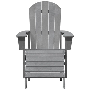 Sedia Adirondack Grigio chiaro 74 x 82 x 92cm HDPE 42006632