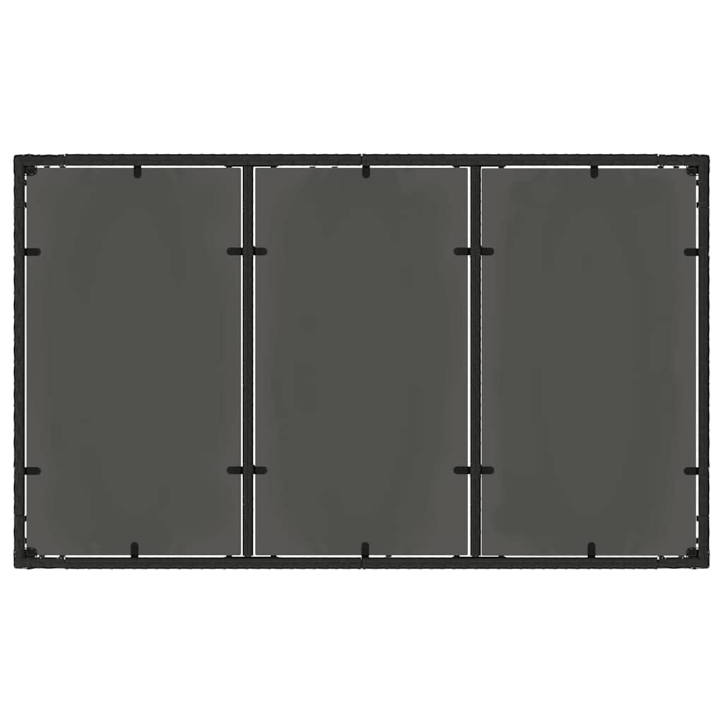 Set da Pranzo per Giardino 5 pcs Nero Poly Rattan 3334857