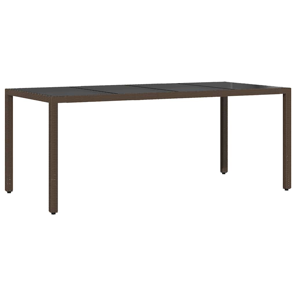 Set da Pranzo per Giardino 7 pcs Marrone 190 x 90 x 75 cm 3334867