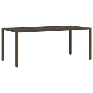 Set da Pranzo per Giardino 7 pcs Marrone 190 x 90 x 75 cm 3334867