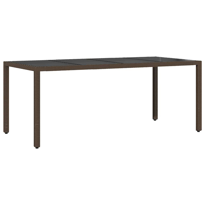 Set da Pranzo per Giardino 7 pcs Marrone 190 x 90 x 75 cm 3334867