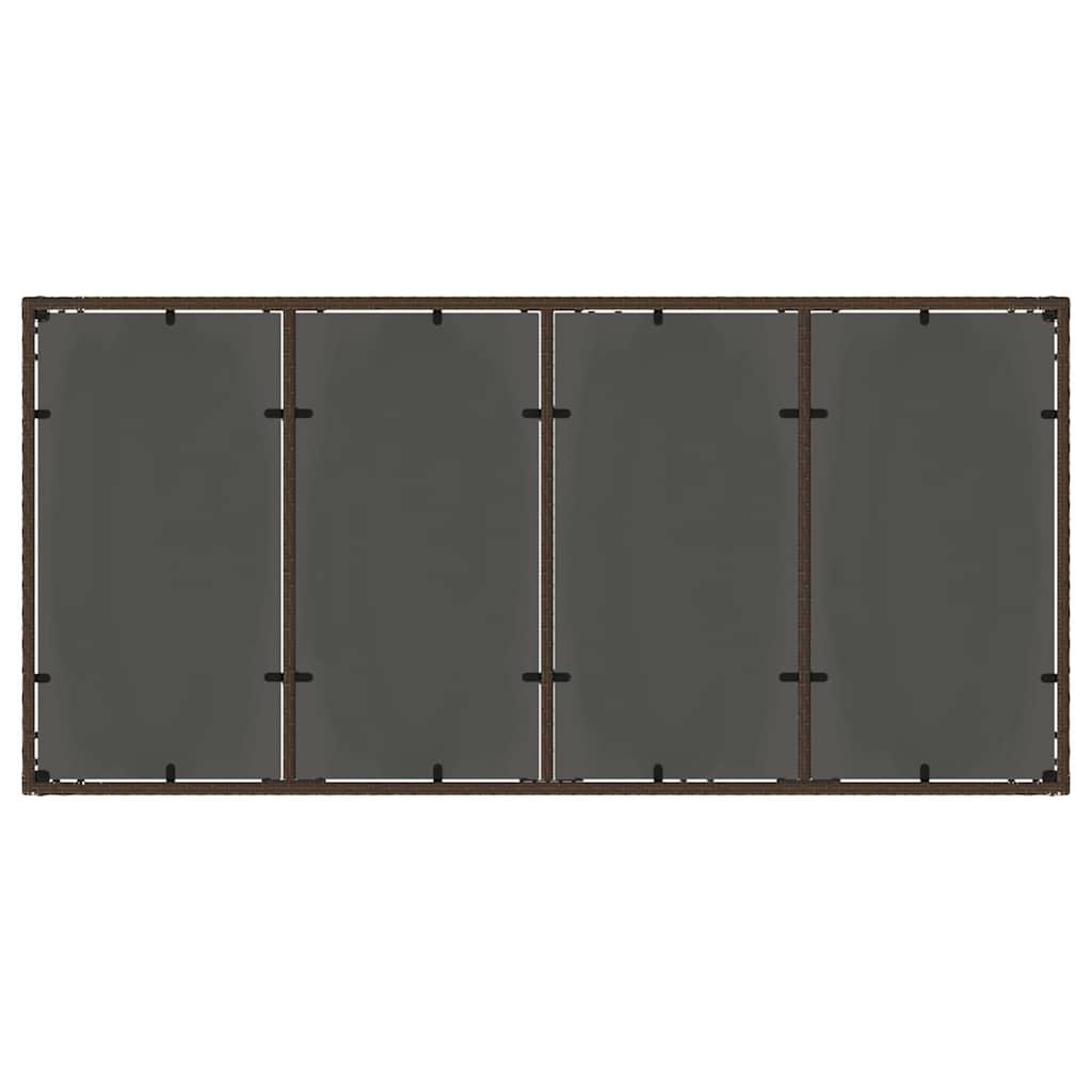 Set da Pranzo per Giardino 7 pcs Marrone 190 x 90 x 75 cm 3334867