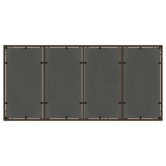 Set da Pranzo per Giardino 7 pcs Marrone 190 x 90 x 75 cm 3334867