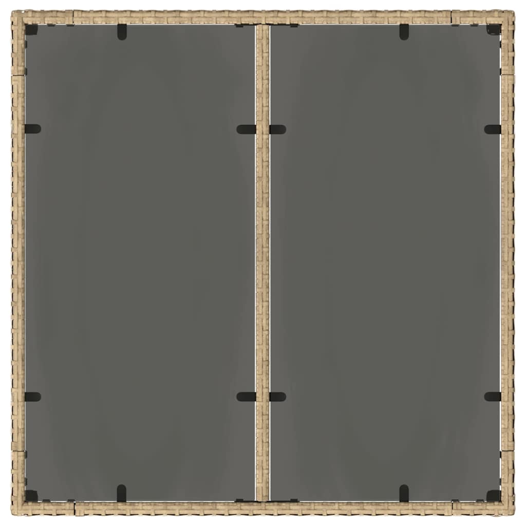 Set da Pranzo per Giardino 3 pcs Beige Poly Rattan 3334879