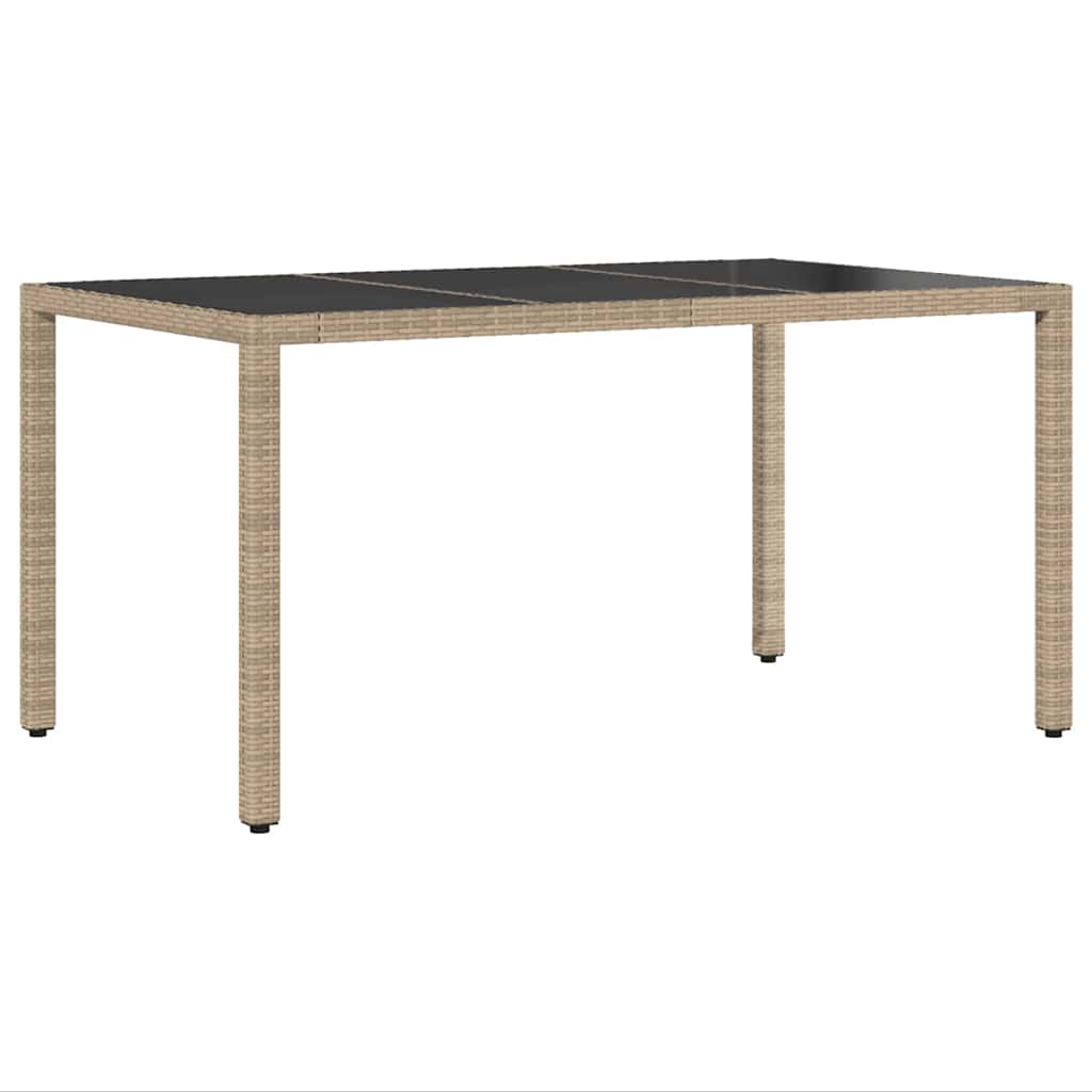 Set da Pranzo per Giardino 5 pcs Beige Poly Rattan 3334881