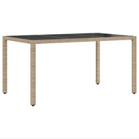 Set da Pranzo per Giardino 5 pcs Beige Poly Rattan 3334881