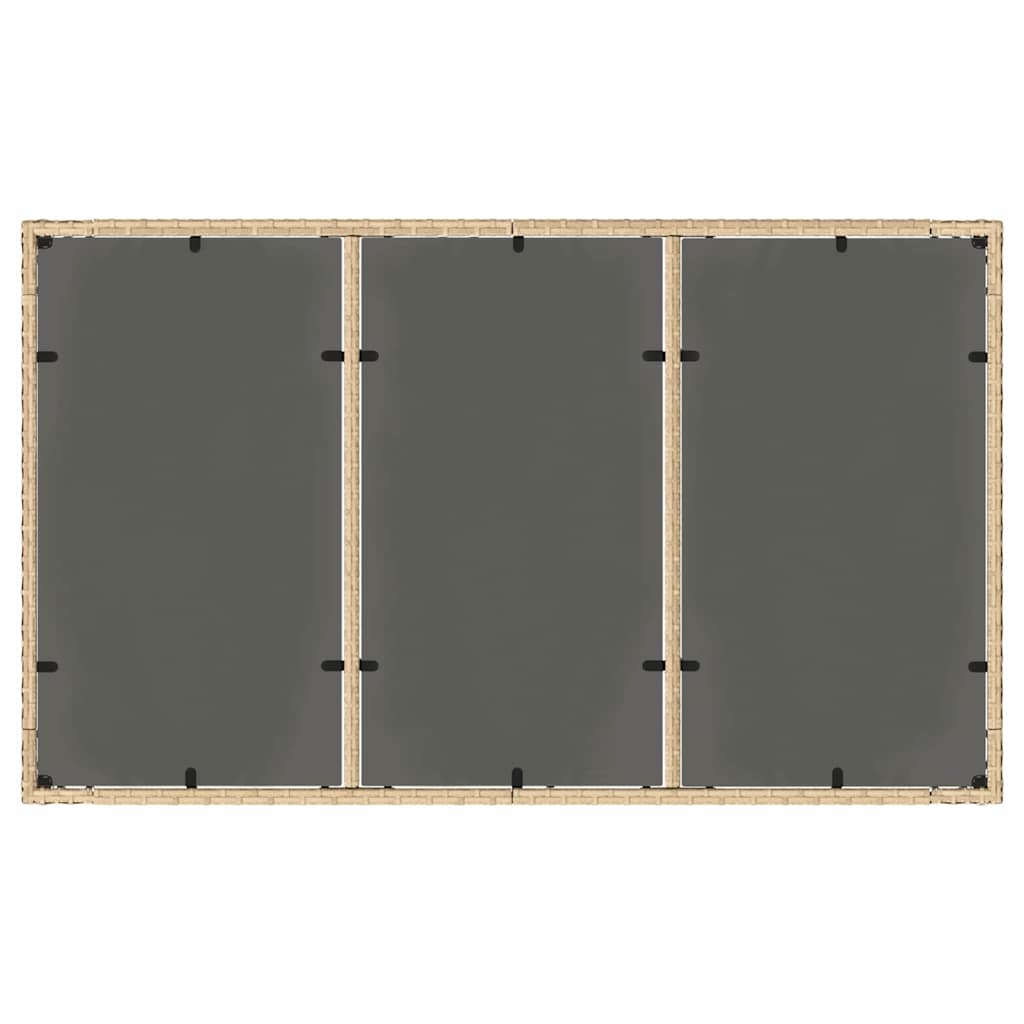 Set da Pranzo per Giardino 5 pcs Beige Poly Rattan 3334881