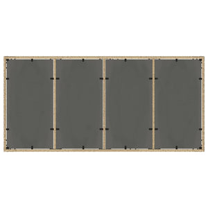 Set da Pranzo per Giardino 7 pcs Beige Poly Rattan 3334883