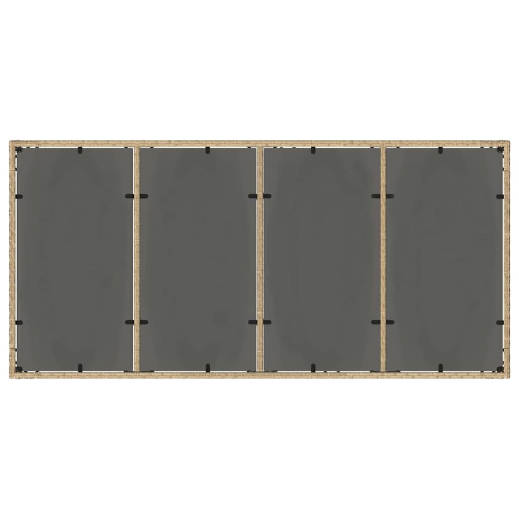 Set da Pranzo per Giardino 9 pcs Beige Poly Rattan 3334884