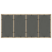 Set da Pranzo per Giardino 9 pcs Beige Poly Rattan 3334884