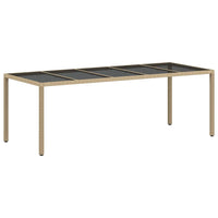 Set da Pranzo per Giardino 9 pcs Beige Poly Rattan 3334885