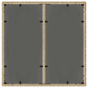 Set da Pranzo per Giardino 3 pcs Beige Poly Rattan 3334887