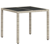 Set da Pranzo per Giardino 3 pcs Grigio chiaro Poly Rattan 3334895