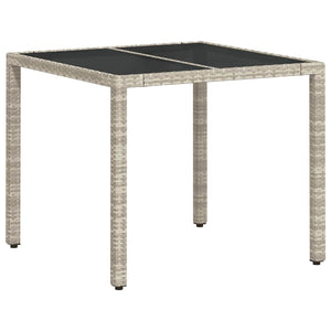 Set da Pranzo per Giardino 3 pcs Grigio chiaro Poly Rattan 3334895