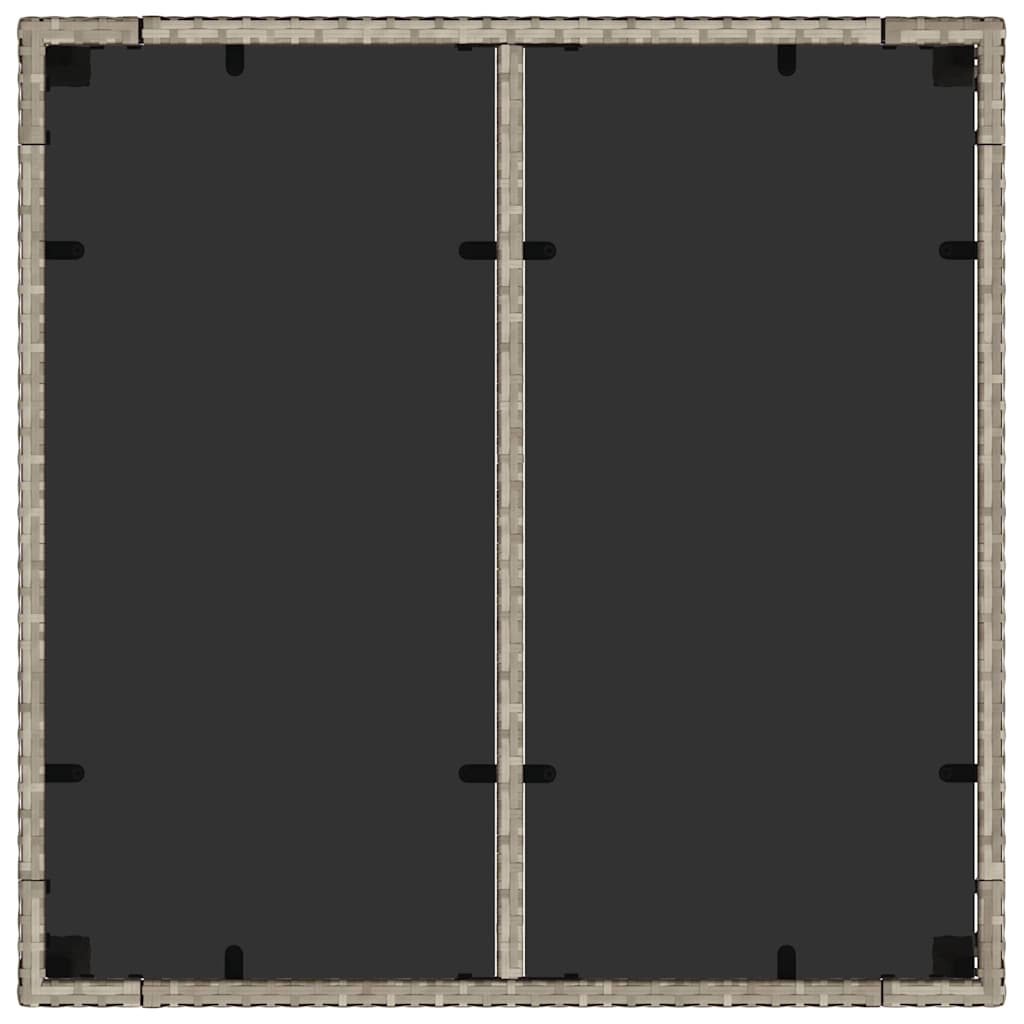 Set da Pranzo per Giardino 3 pcs Grigio chiaro Poly Rattan 3334895