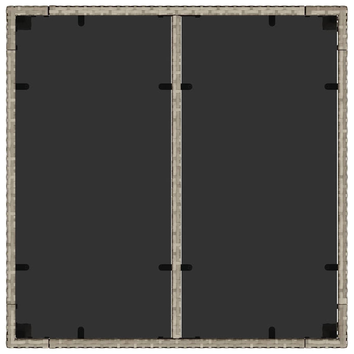 Set da Pranzo per Giardino 3 pcs Grigio chiaro Poly Rattan 3334895