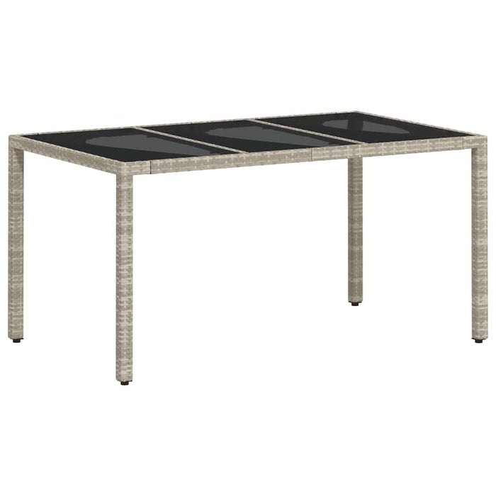 Set da Pranzo per Giardino 5 pcs Grigio chiaro Poly Rattan 3334897