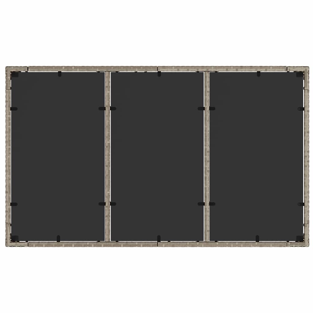 Set da Pranzo per Giardino 5 pcs Grigio chiaro Poly Rattan 3334897