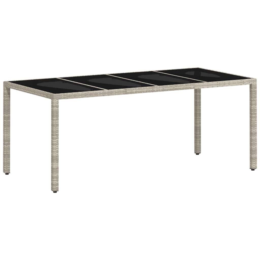 Set da Pranzo per Giardino 9 pcs Grigio chiaro Poly Rattan 3334900