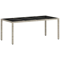 Set da Pranzo per Giardino 9 pcs Grigio chiaro Poly Rattan 3334900