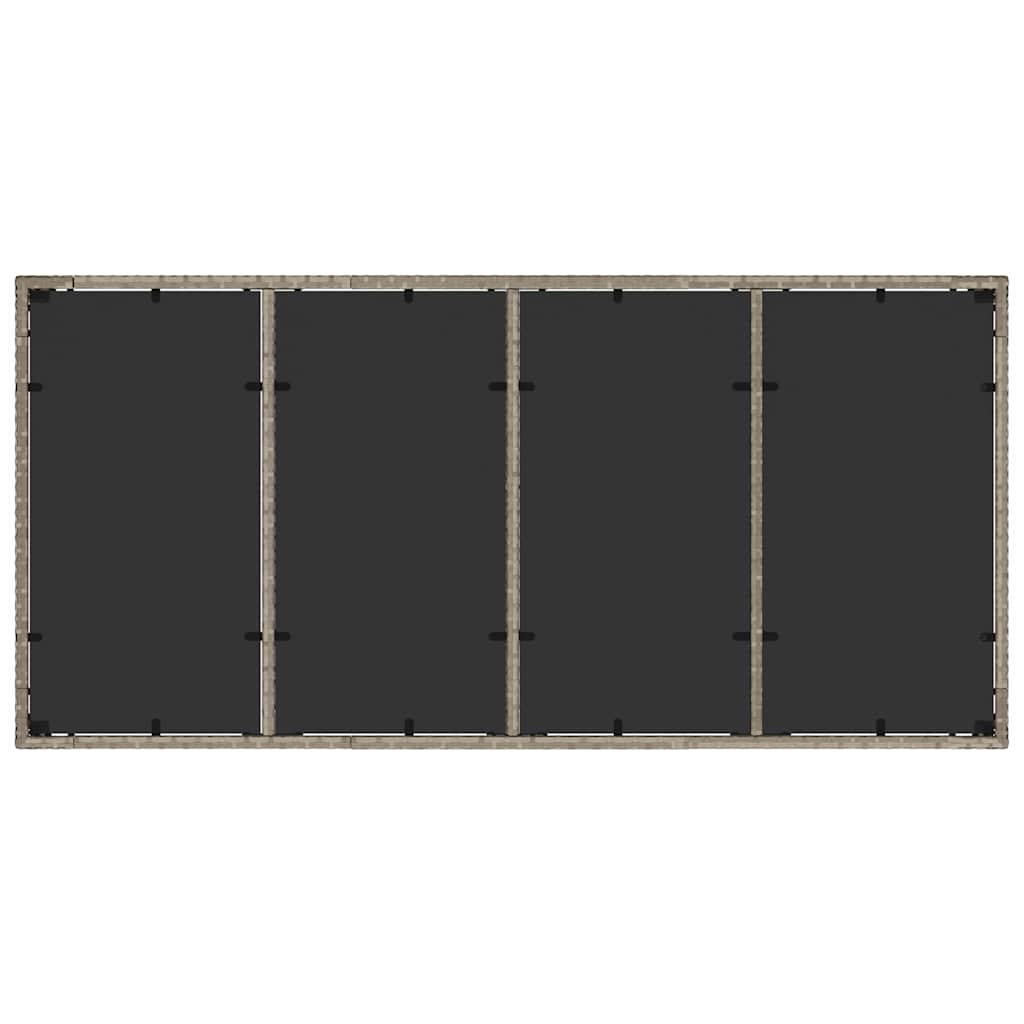 Set da Pranzo per Giardino 9 pcs Grigio chiaro Poly Rattan 3334900