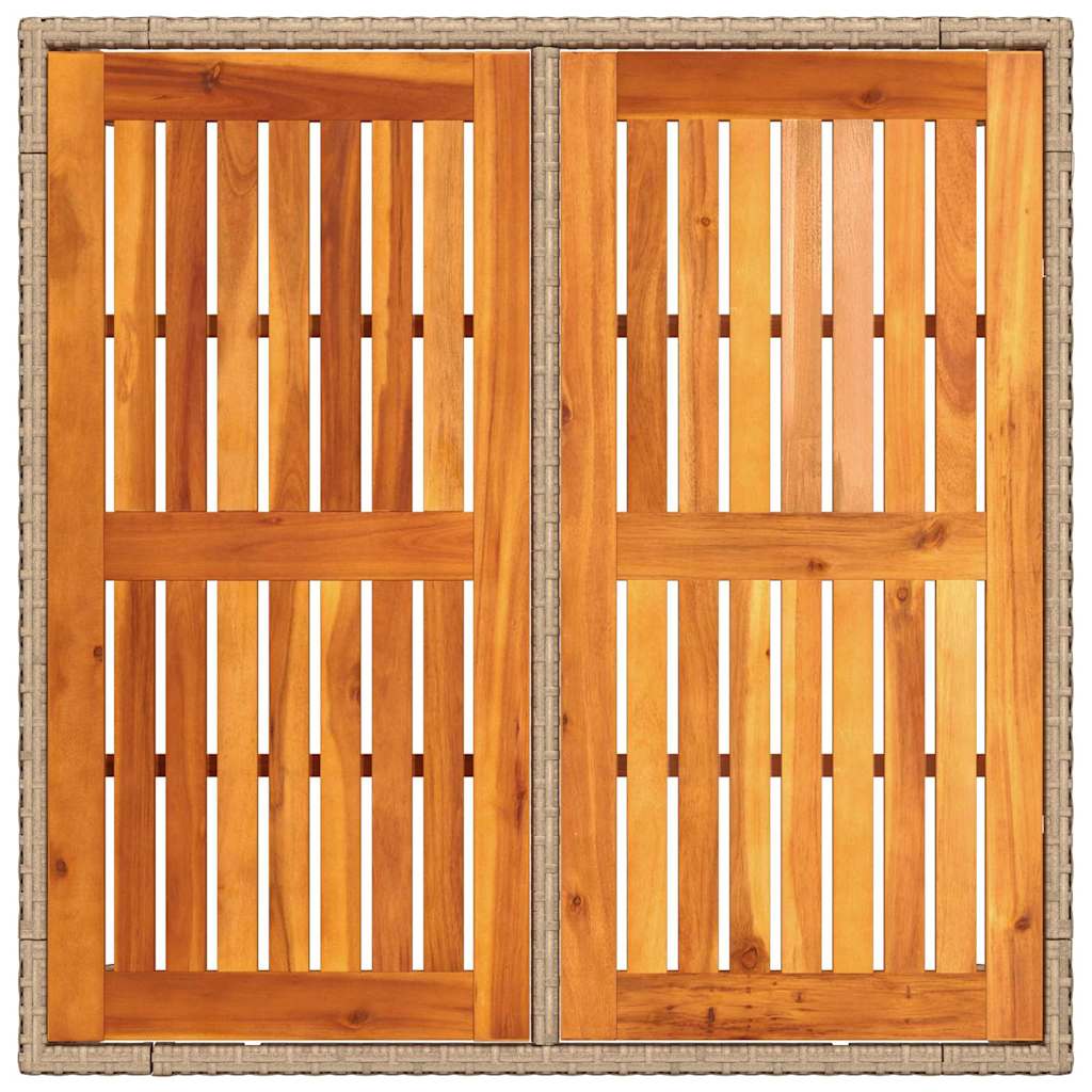 Set da Pranzo per Giardino 3 pcs Beige Poly Rattan 3334917