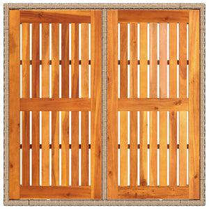 Set da Pranzo per Giardino 3 pcs Beige Poly Rattan 3334917