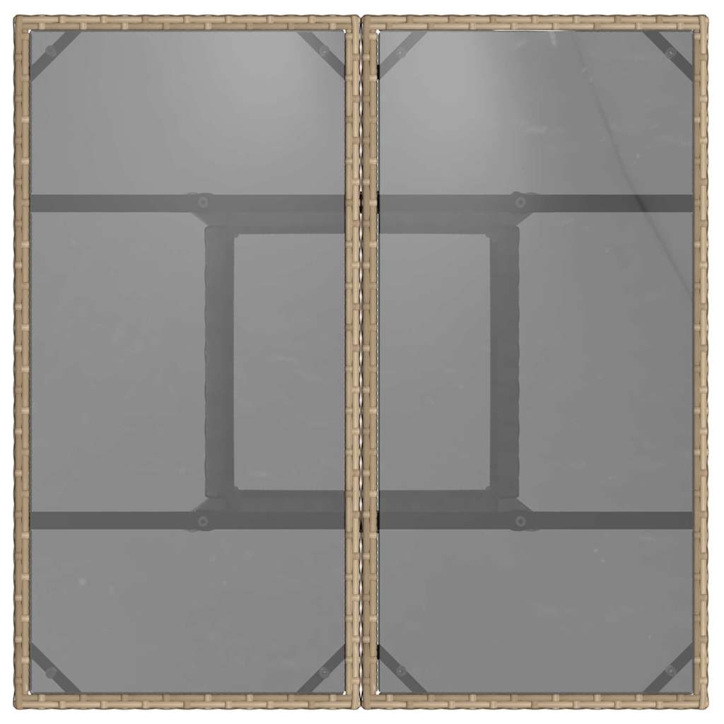 Set pranzo giardino  3 pezzi beige poli rattan 3334931