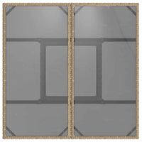 Set pranzo giardino  3 pezzi beige poli rattan 3334931