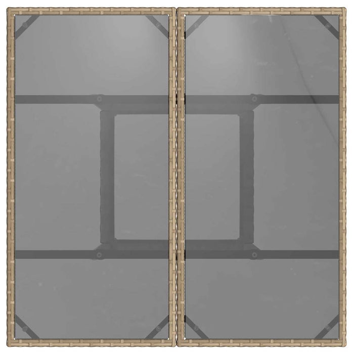 Set pranzo giardino  3 pezzi beige poli rattan 3334931